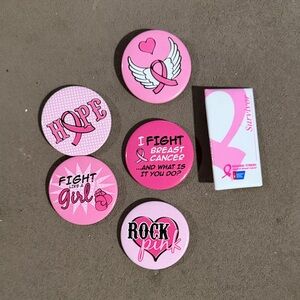 Pink Breast Cancer Awareness Pins  Set